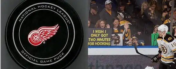 Catch a puck in the stands or have a player acknowledge your sign?