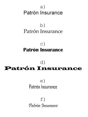 Which font do you want on your business card as an insurance agent?