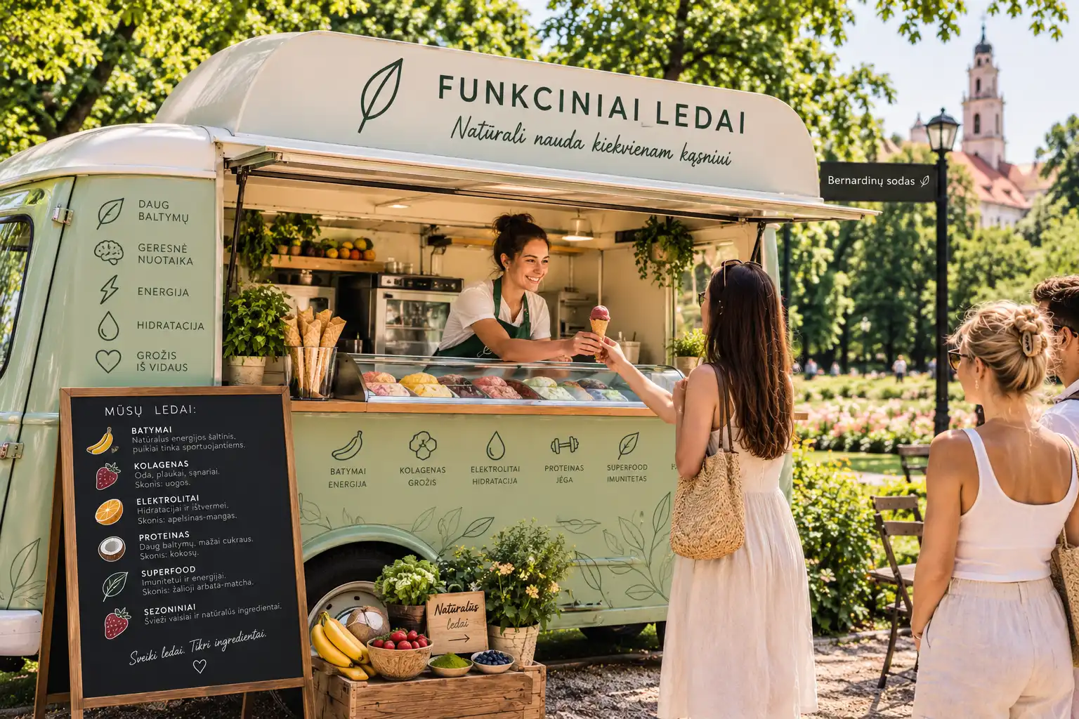 Functional Ice Cream in Bernardinai Garden