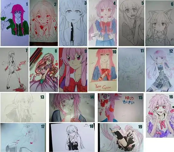 Qual é a versão favorita de yuno gasai de vocês?