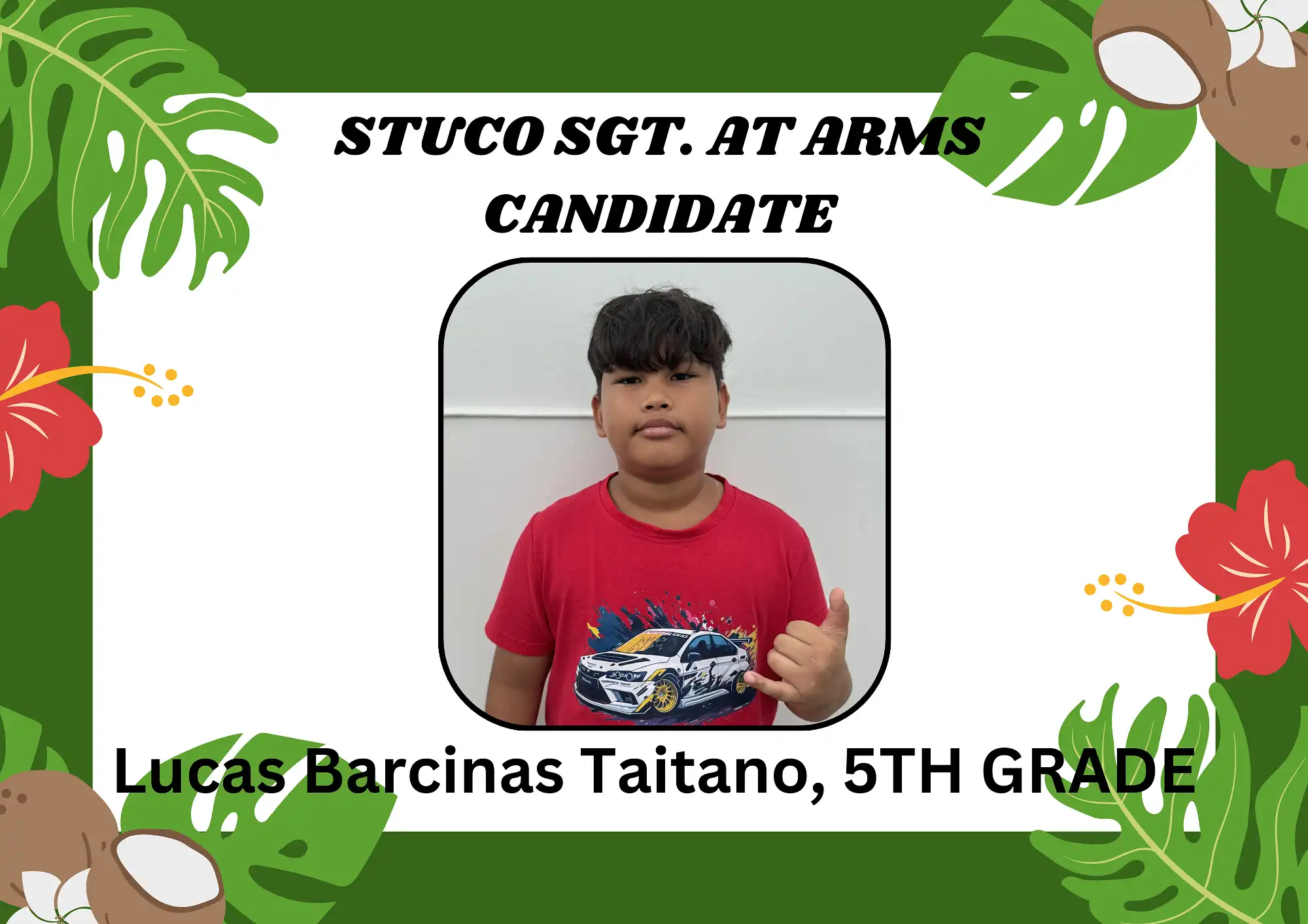 Lucas Barcinas Taitano 5TH GRADE