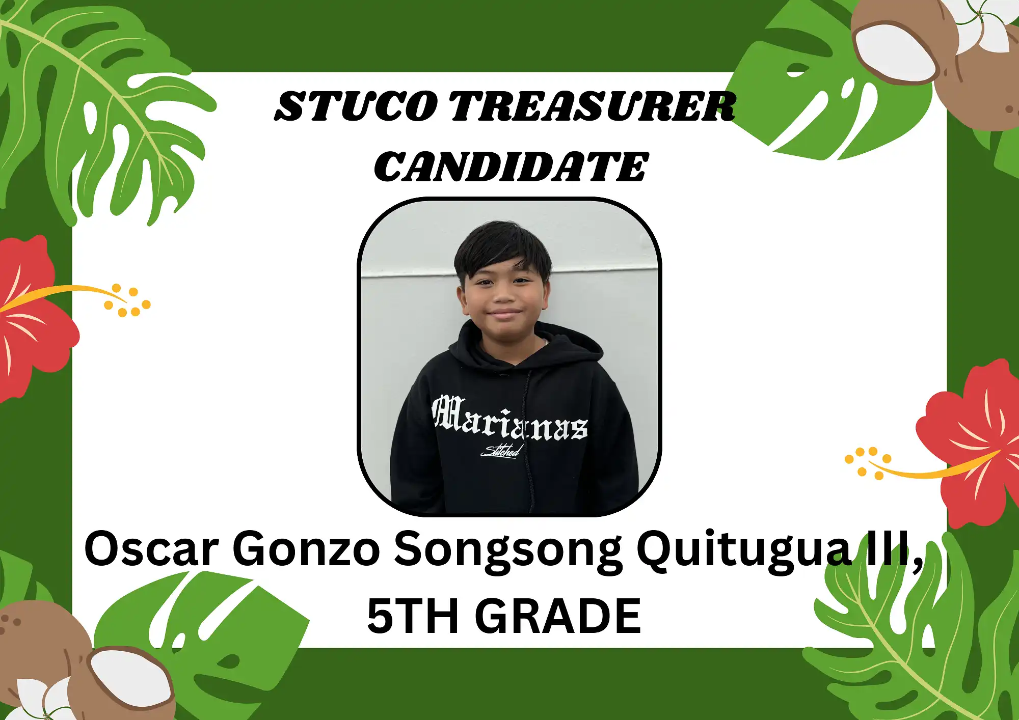 Oscar Gonzo Songsong Quitugua III, 5TH GRADE