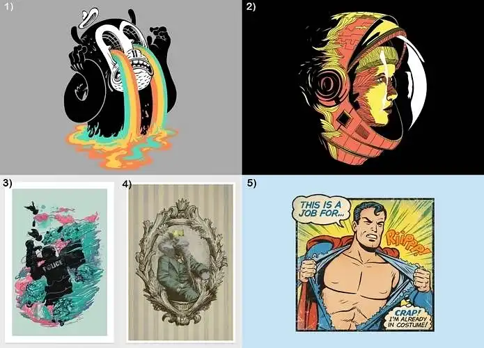 Qual design de arte de parede Threadless é o seu favorito?