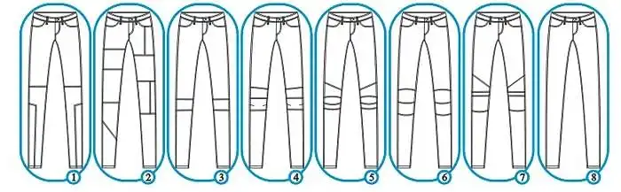 17. Which option of front side detail in slim-fit jeans You like best?